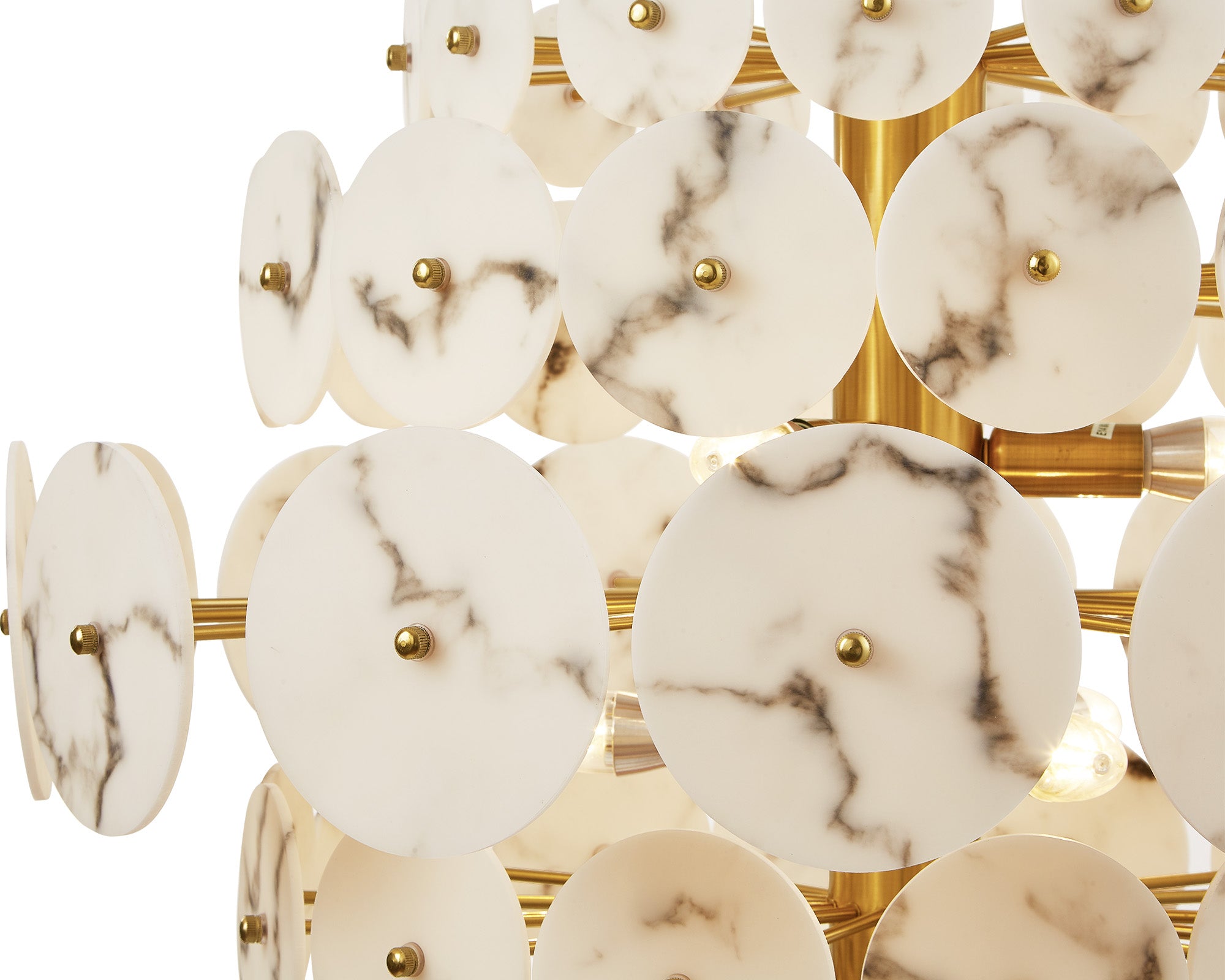 Momo Chandelier  -  Antique Brass & Alabaster