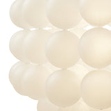 Moon Chandelier  -  Antique Brushed Brass & Frosted Glass