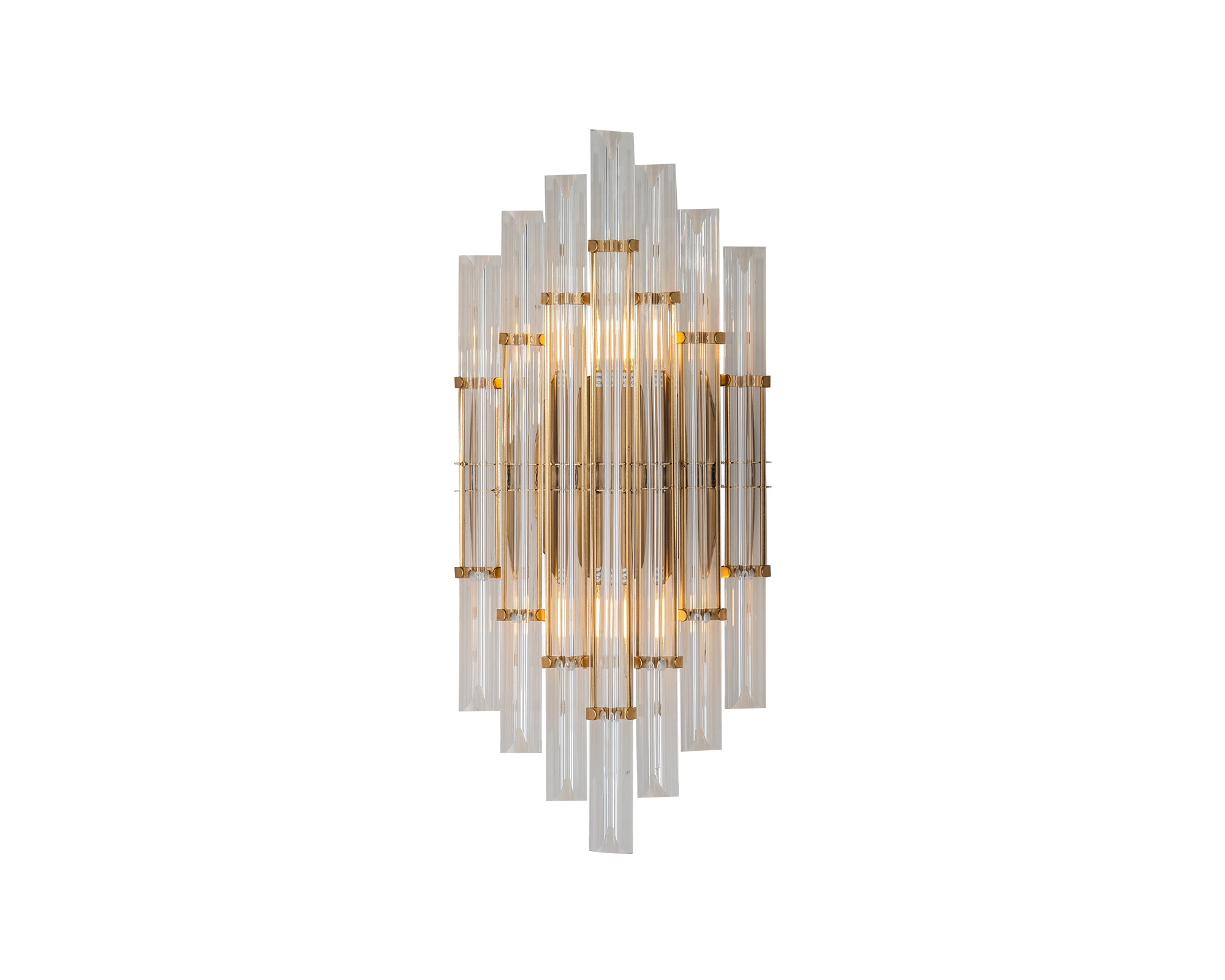 Drop Wall lamp - Brushed Brass and Clear Glass