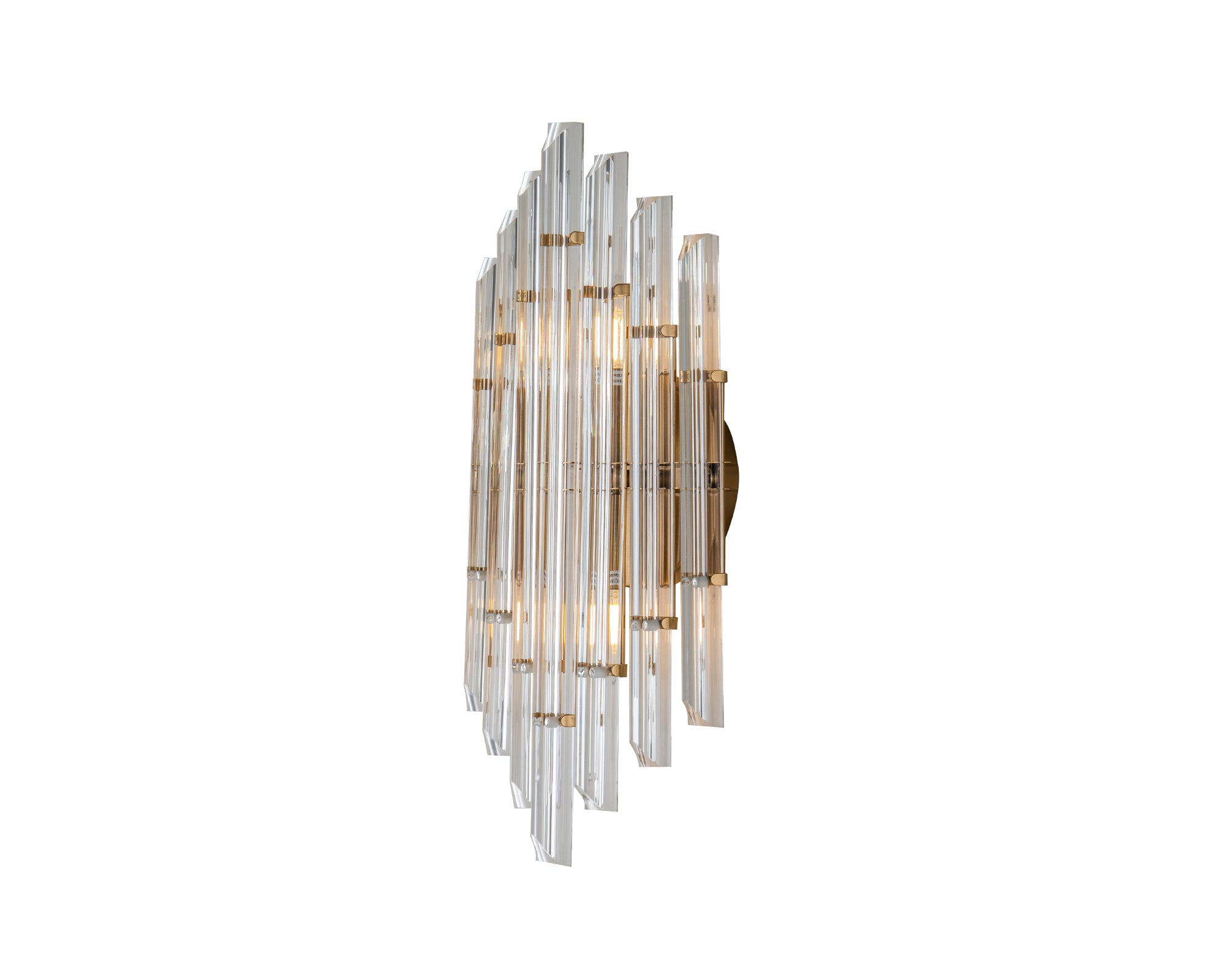 Drop Wall lamp - Brushed Brass and Clear Glass