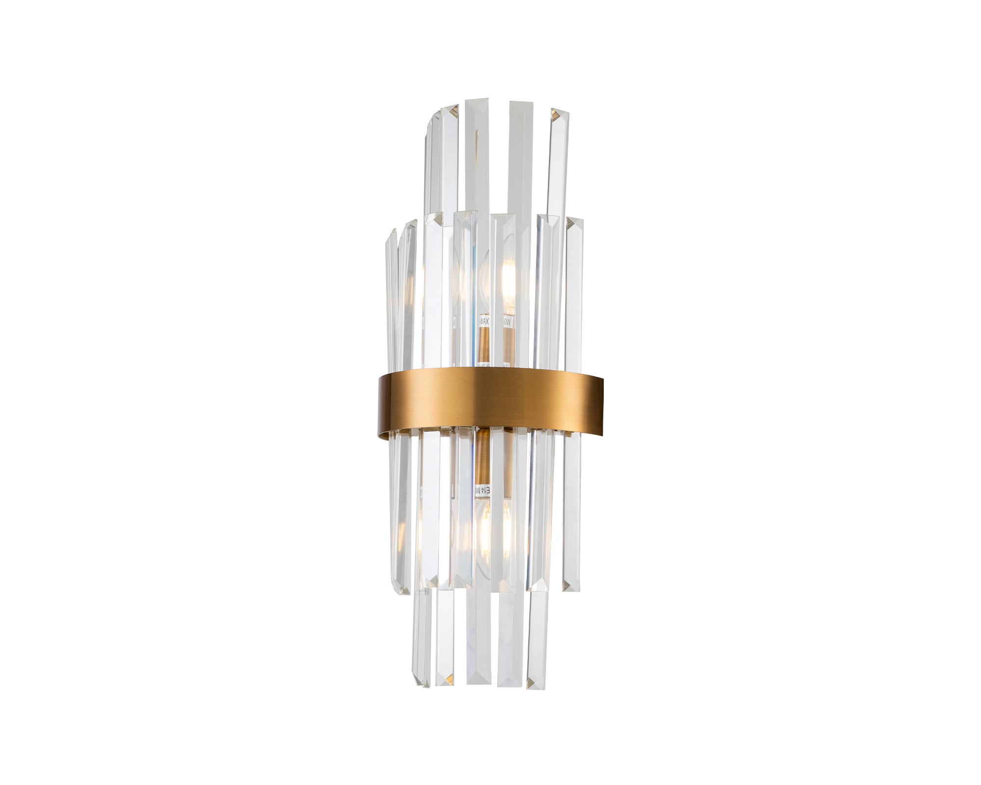 Regency Wall Lamp  - Brushed brass and Clear glass