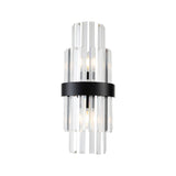 Regency Wall Lamp  - Matt Black and Clear glass