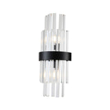 Regency Wall Lamp  - Matt Black and Clear glass