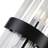 Regency Wall Lamp  - Matt Black and Clear glass