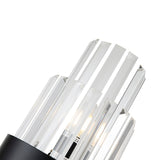 Regency Wall Lamp  - Matt Black and Clear glass