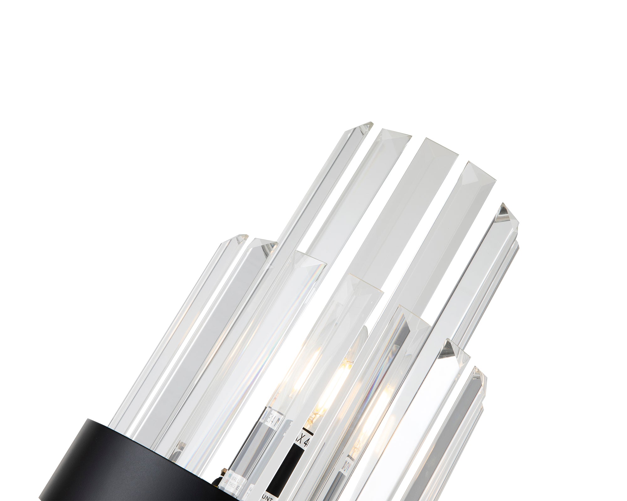 Regency Wall Lamp  - Matt Black and Clear glass