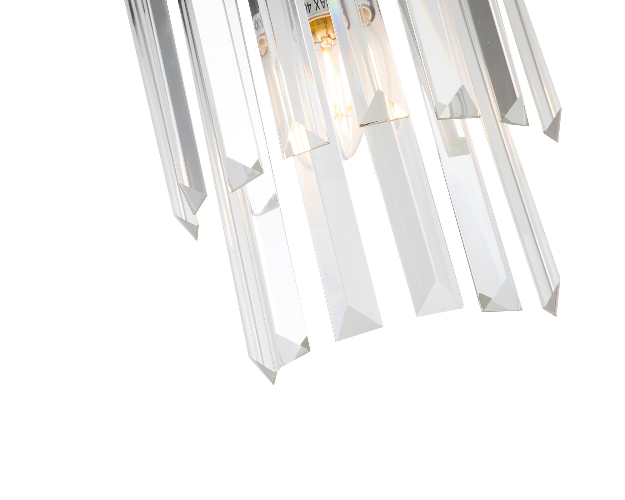 Regency Wall Lamp  - Matt Black and Clear glass