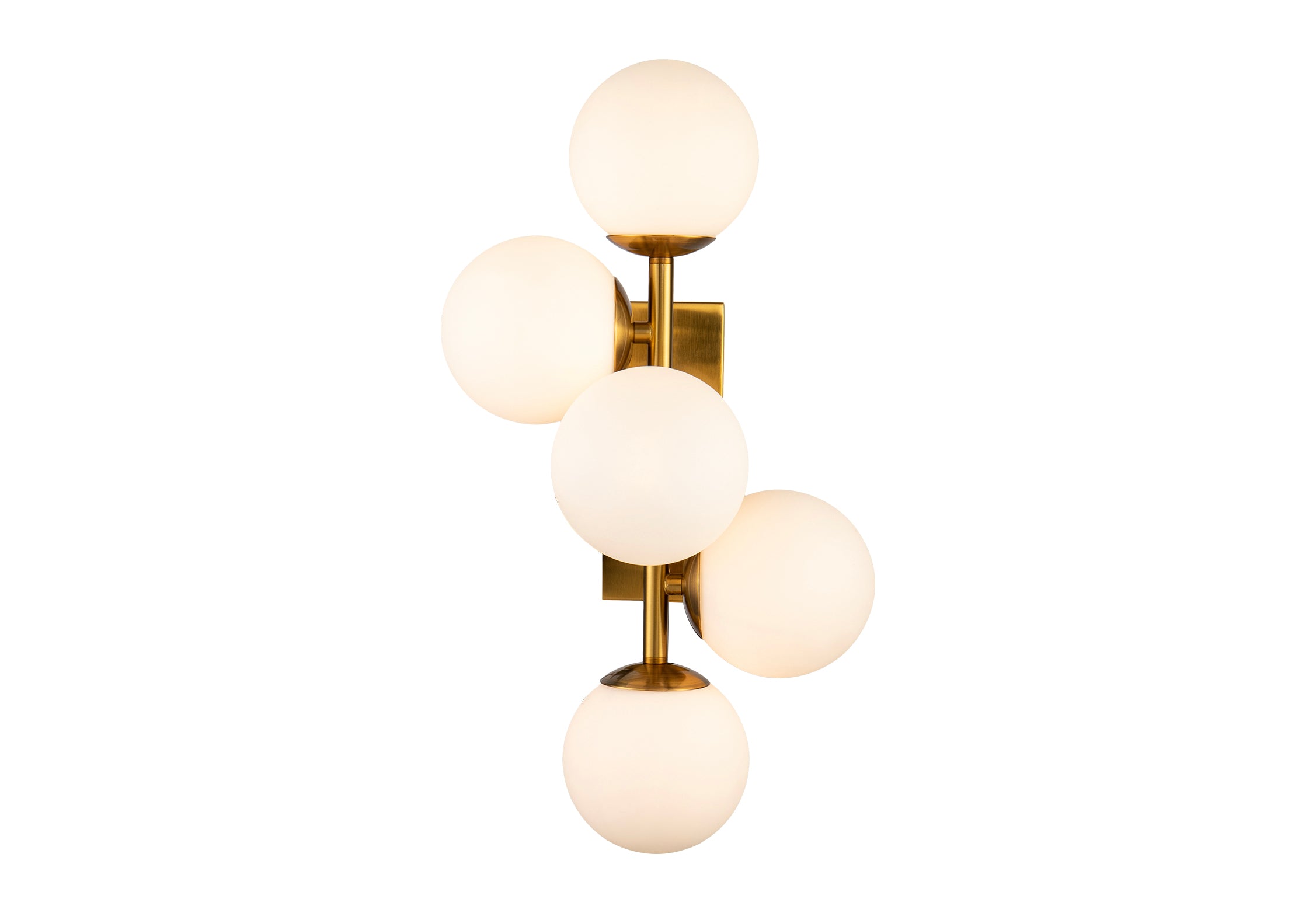 Vanessa Wall Lamp - Opal Glass, Brass Finish