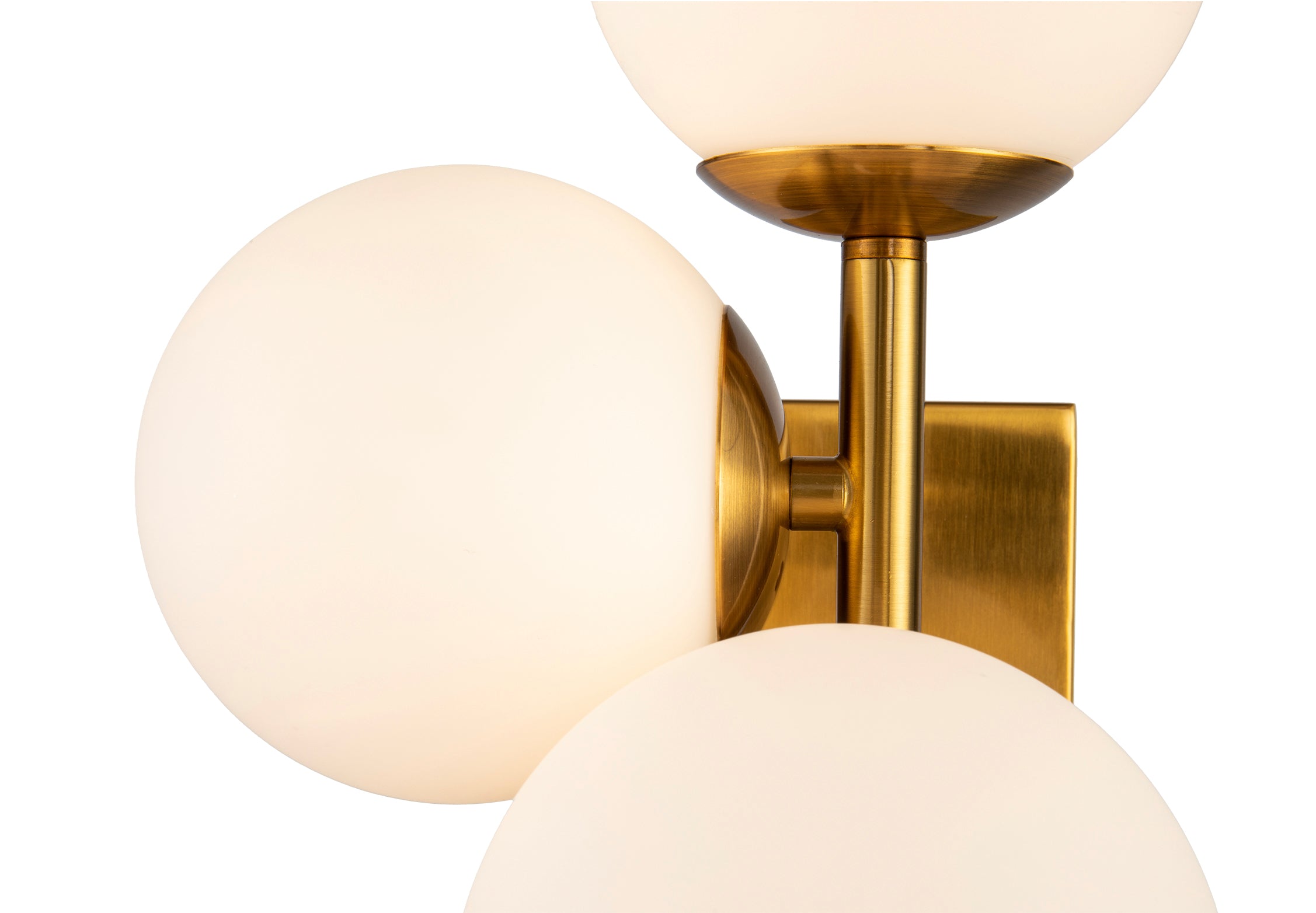 Vanessa Wall Lamp - Opal Glass, Brass Finish