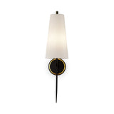 Serpa Wall Light  -  White, Black & Brass