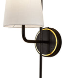 Serpa Wall Light  -  White, Black & Brass
