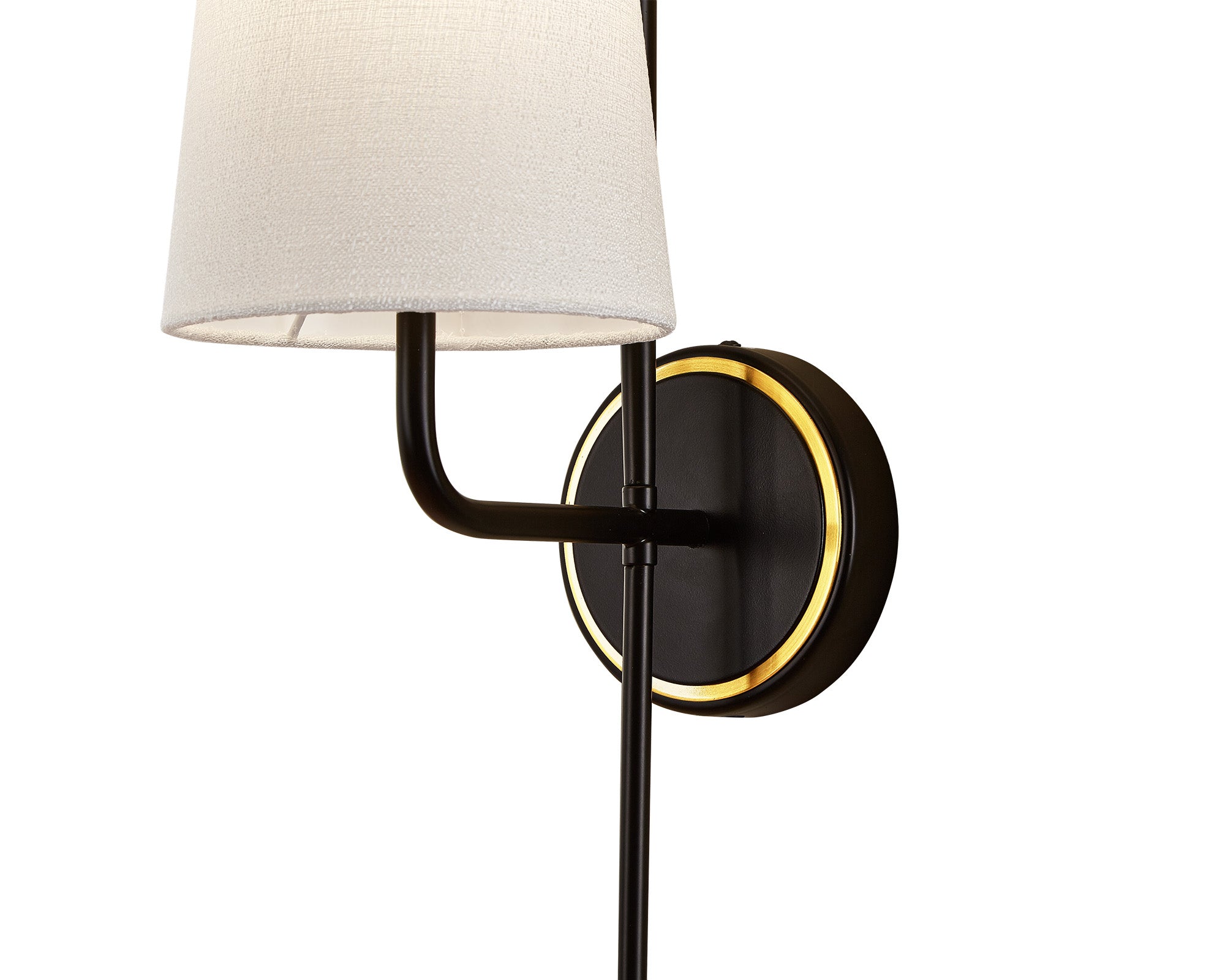 Serpa Wall Light  -  White, Black & Brass