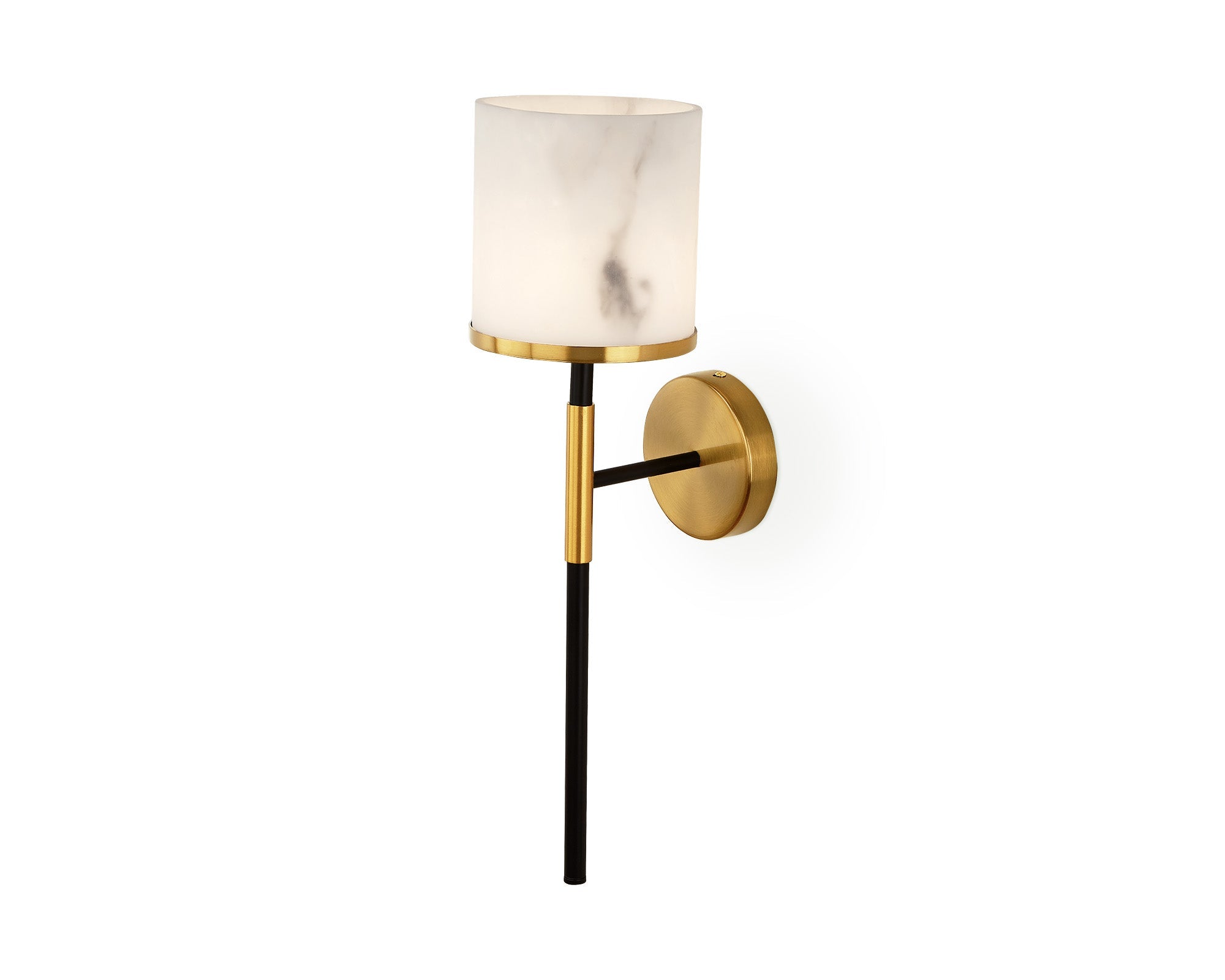 Liang & Eimil Callum Wall Light – Alabaster Effect, Brass & Black
