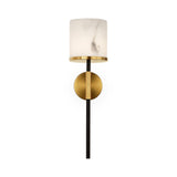 Liang & Eimil Callum Wall Light – Alabaster Effect, Brass & Black