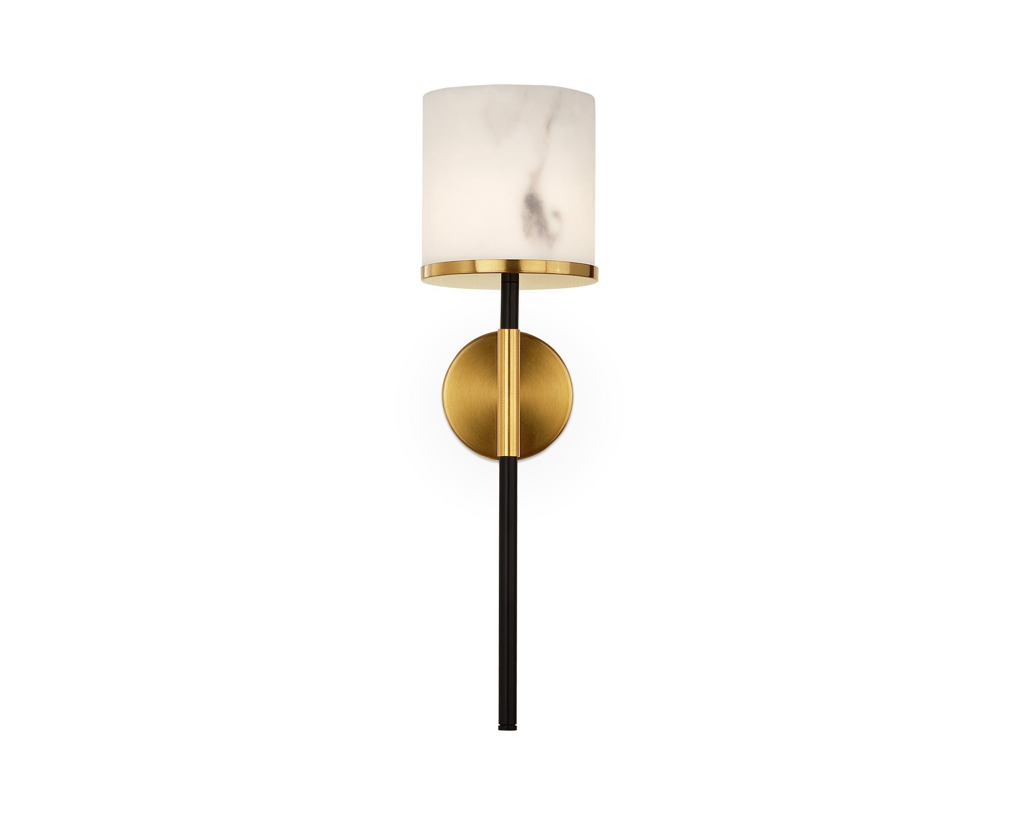 Liang & Eimil Callum Wall Light – Alabaster Effect, Brass & Black