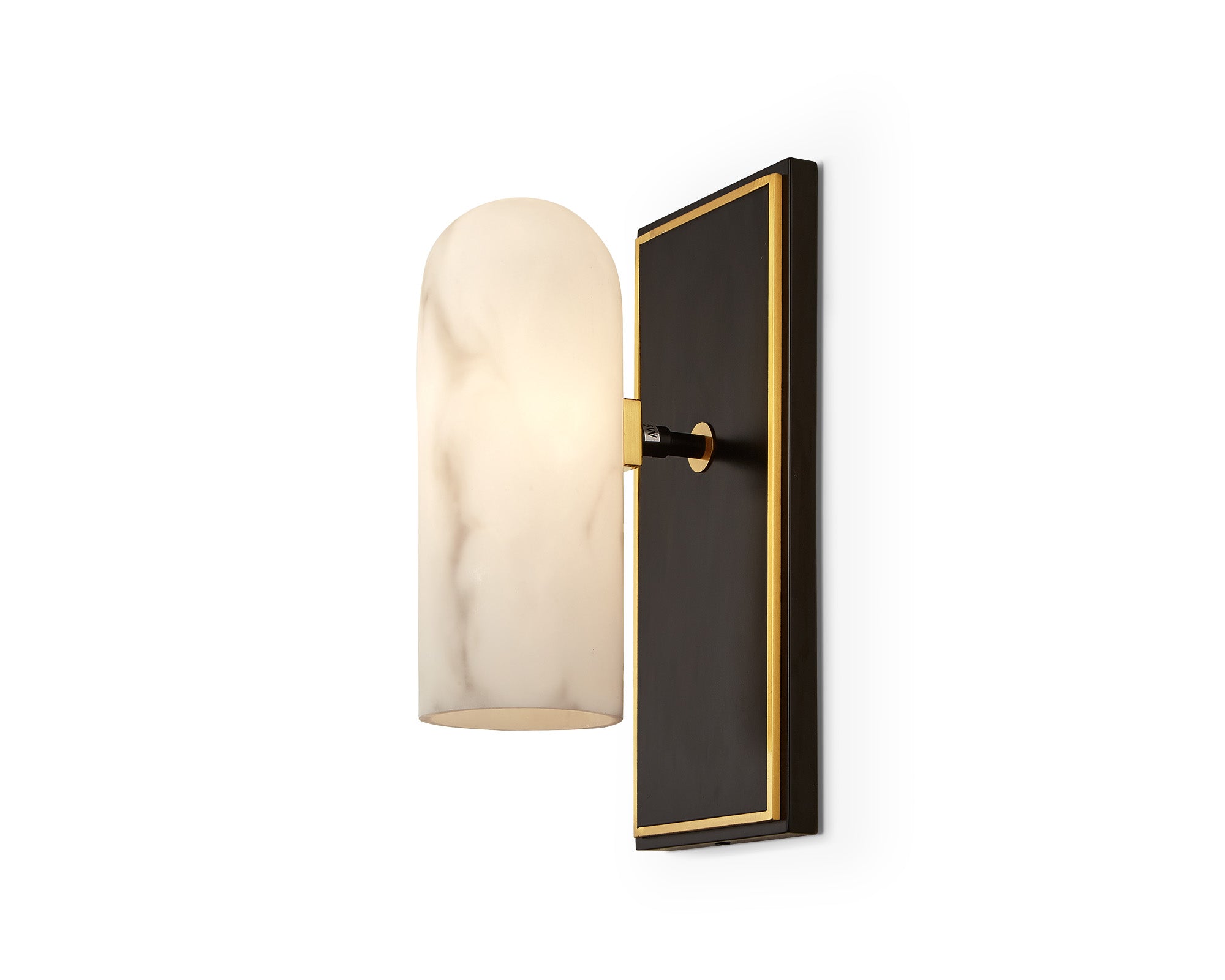 Amatti Wall Light - Alabaster, Black, Brass