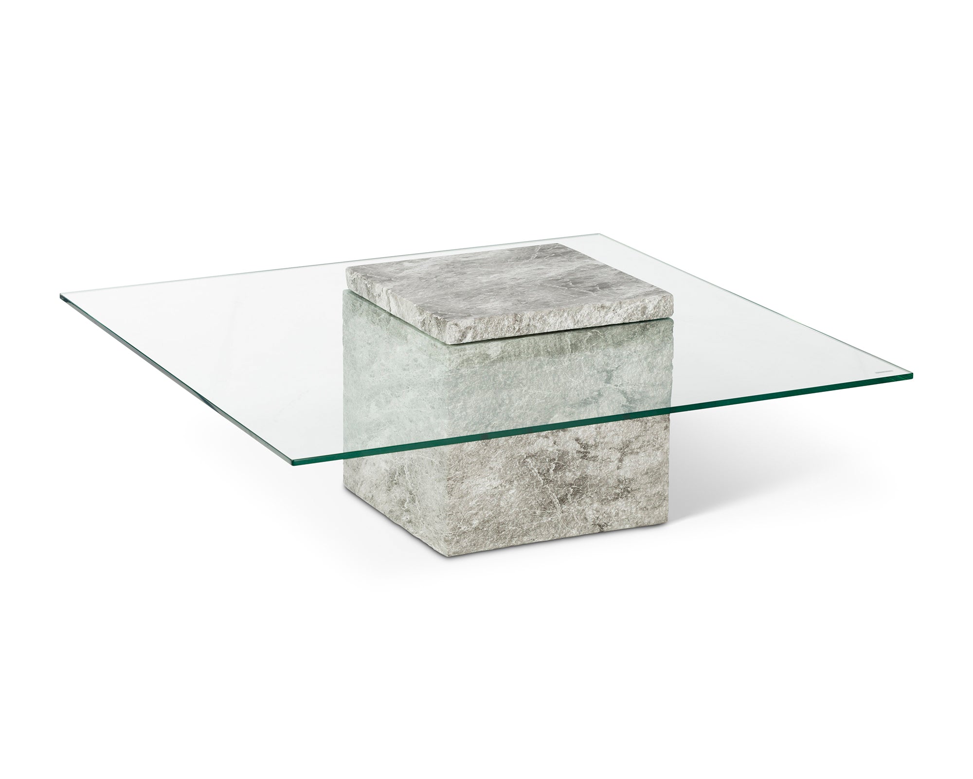 Rock Coffee Table  -  Grey Faux Marble