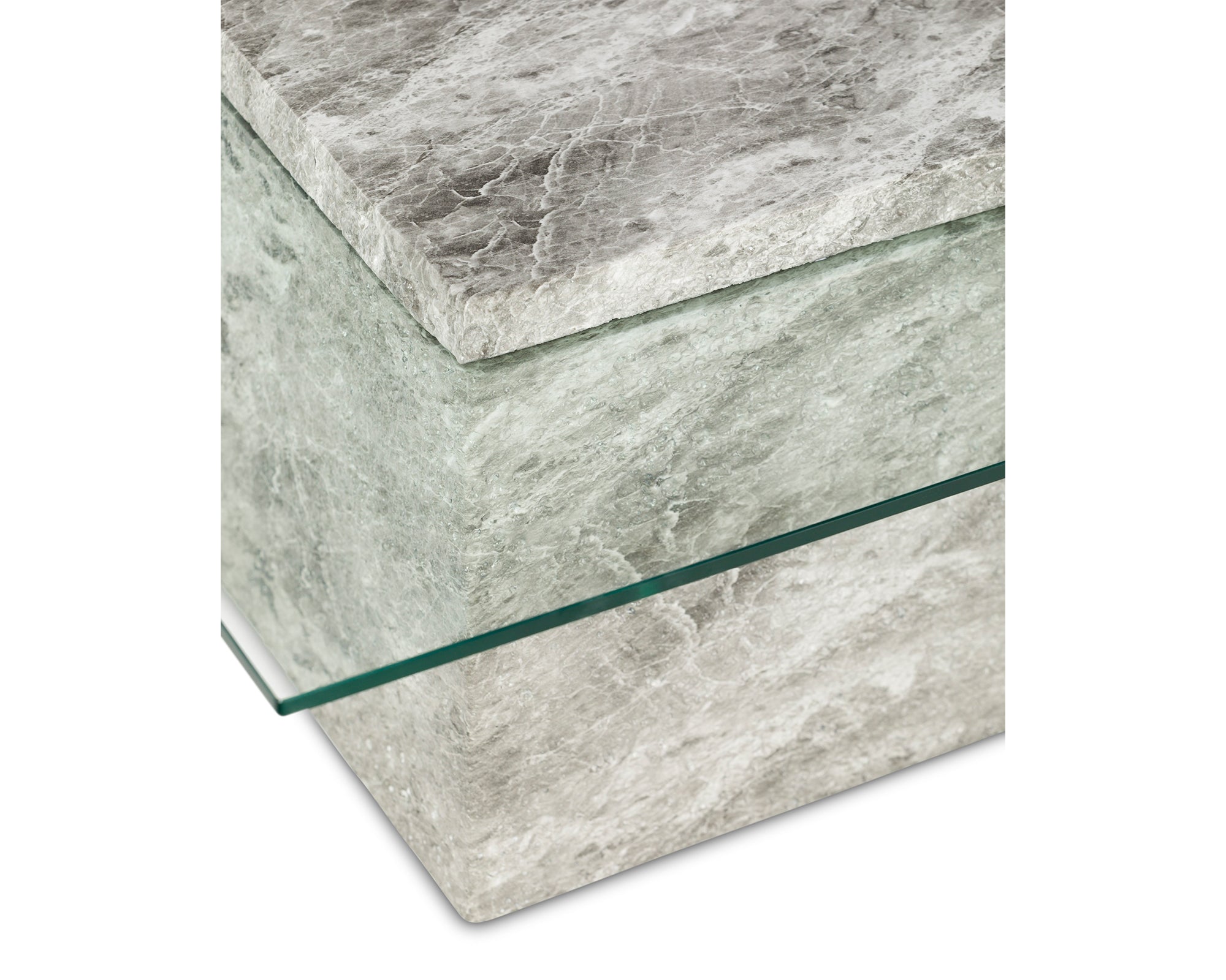 Rock Coffee Table  -  Grey Faux Marble