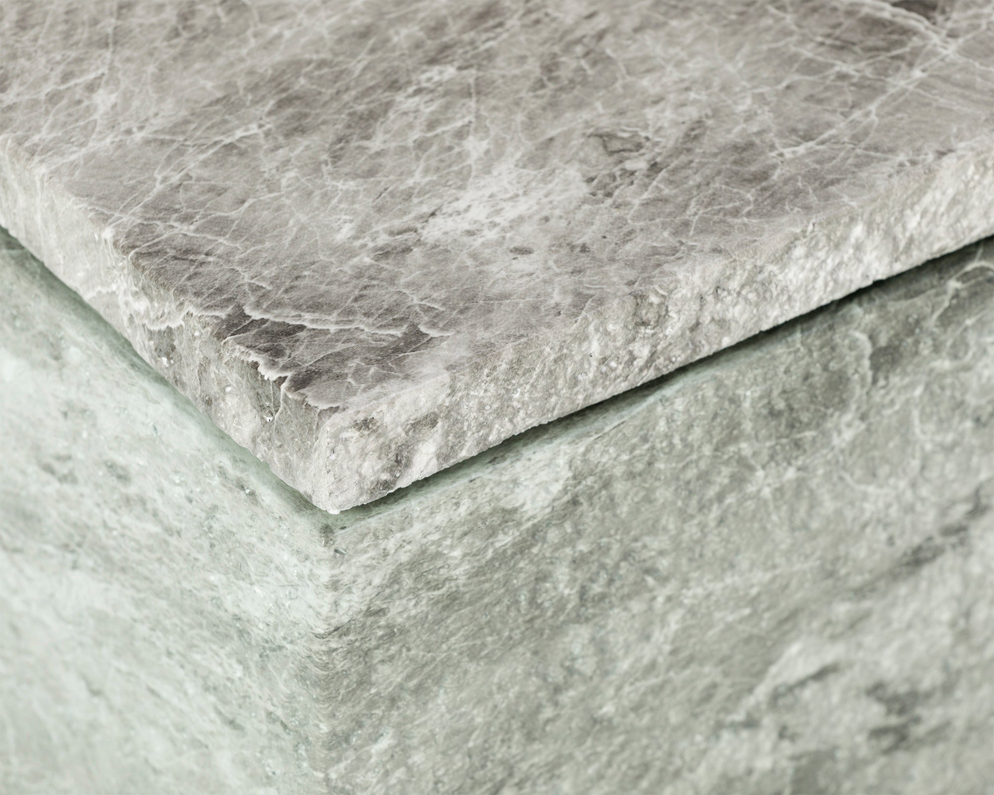 Rock Coffee Table  -  Grey Faux Marble