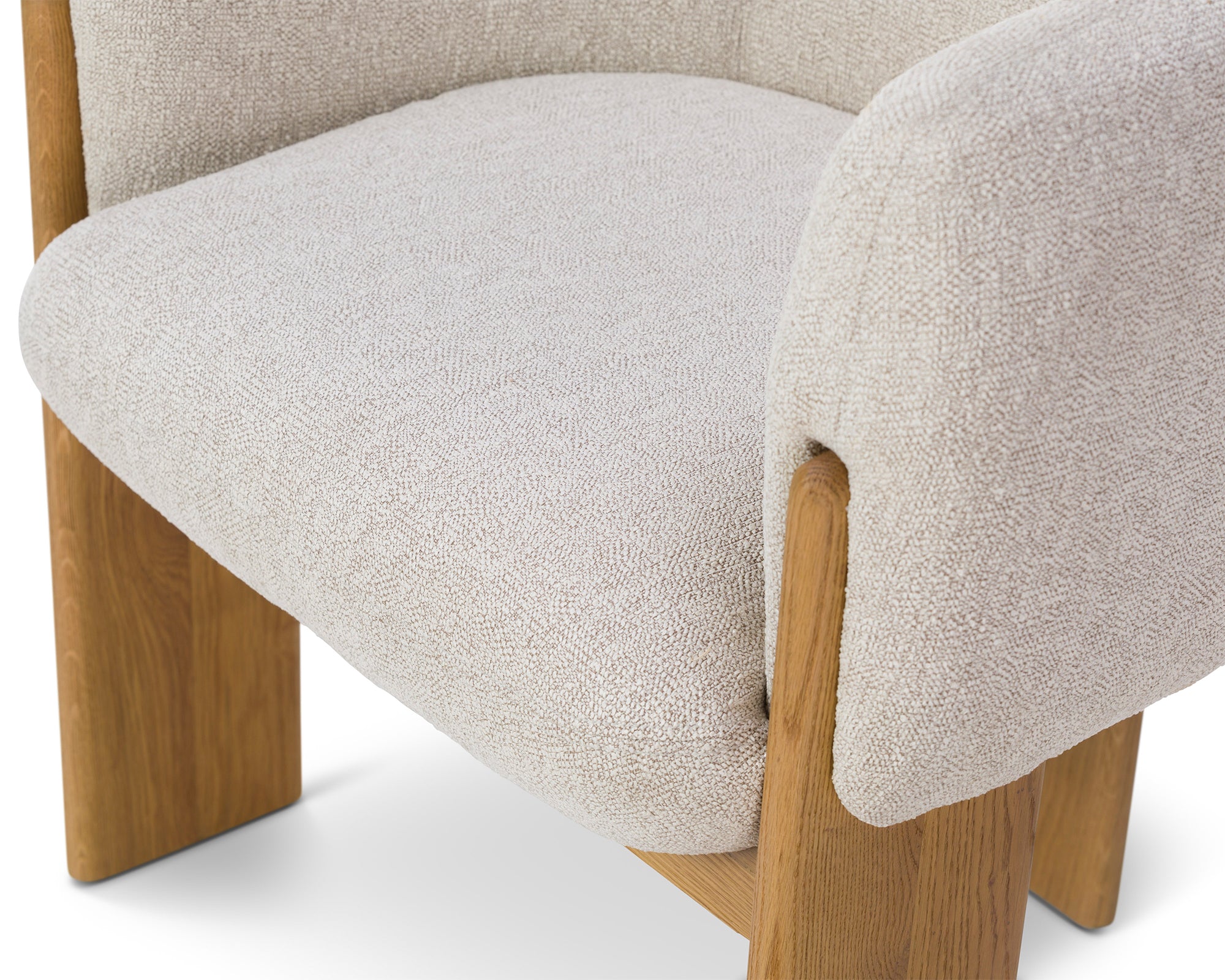 Lucca Dining Chair  -  Bilma Sand & Dry Honey Oak