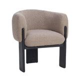 Liang & Eimil Lucca Dining Chair - Beverly Boucle Espresso Grey & Matt Black Oak