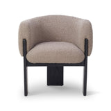 Lucca Dining Chair  -  Beverly Boucle Espresso Grey & Matt Black Oak