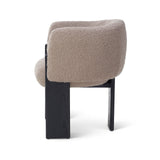 Lucca Dining Chair  -  Beverly Boucle Espresso Grey & Matt Black Oak