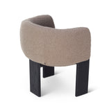 Lucca Dining Chair  -  Beverly Boucle Espresso Grey & Matt Black Oak