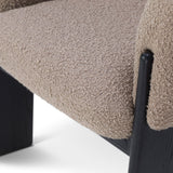 Lucca Dining Chair  -  Beverly Boucle Espresso Grey & Matt Black Oak