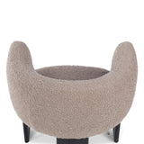 Lucca Dining Chair  -  Beverly Boucle Espresso Grey & Matt Black Oak