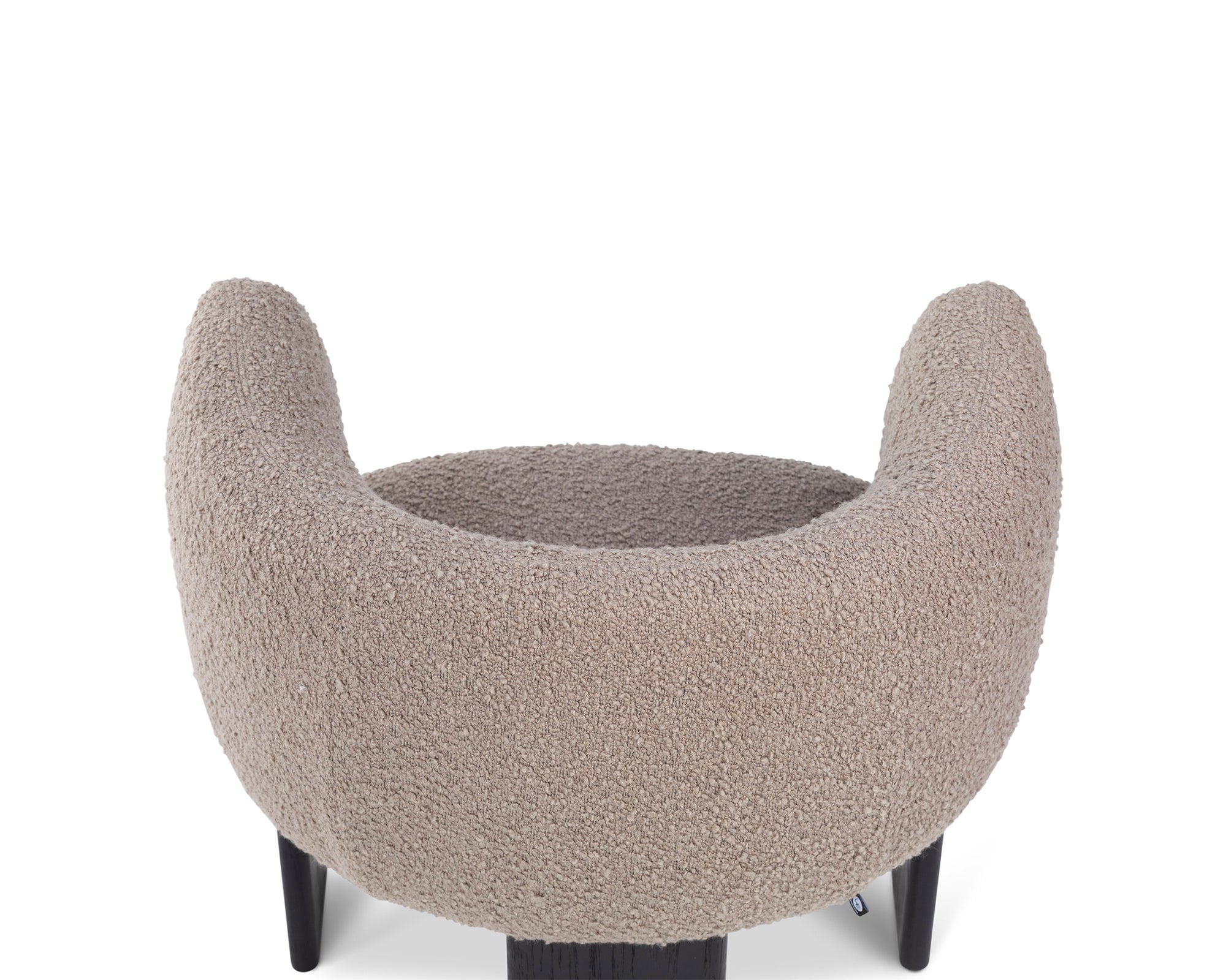 Lucca Dining Chair  -  Beverly Boucle Espresso Grey & Matt Black Oak
