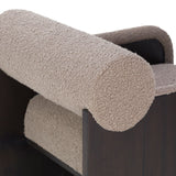 Elis Occasional Chair  -  Beverly Boucle Espresso Grey