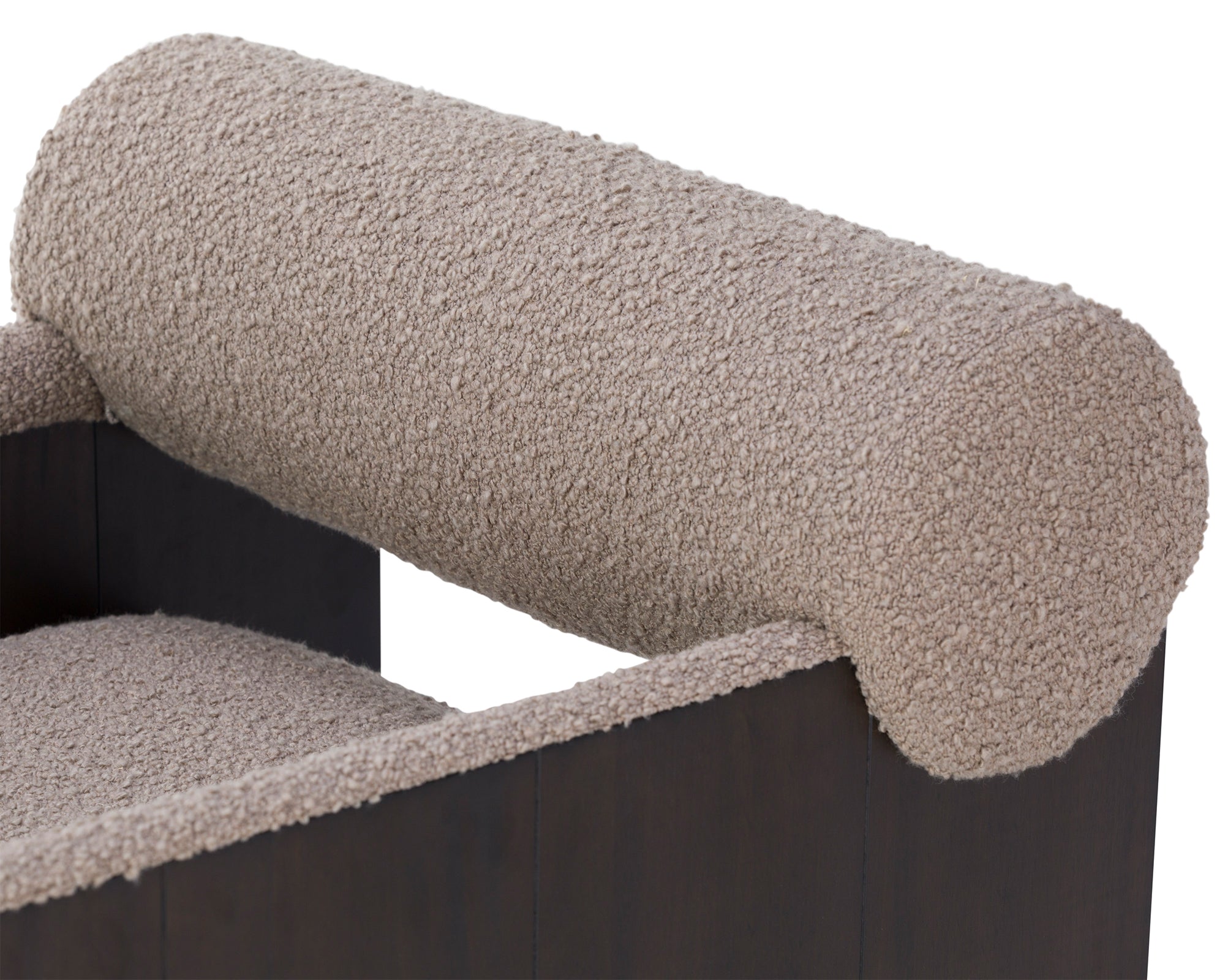 Elis Occasional Chair  -  Beverly Boucle Espresso Grey