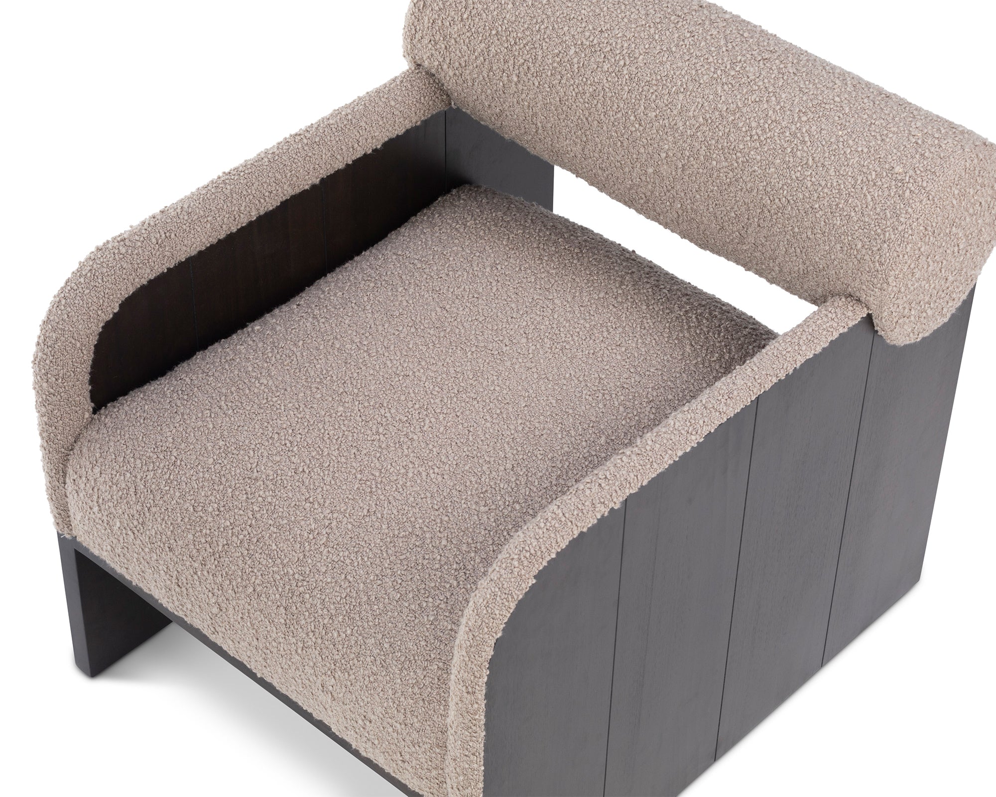 Elis Occasional Chair  -  Beverly Boucle Espresso Grey