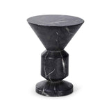Argos Side Table - Black Marquina Faux Marble