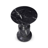 Argos Side Table - Black Marquina Faux Marble