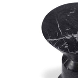 Argos Side Table - Black Marquina Faux Marble