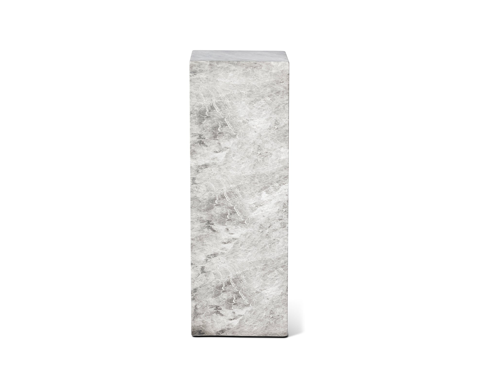 Long Pedestal  -  Grey Faux Marble
