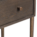 Nella Chest Of Drawer  -  Dark Brushed Brown & Hammered Dark Bronze