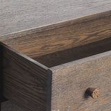 Nella Chest Of Drawer  -  Dark Brushed Brown & Hammered Dark Bronze