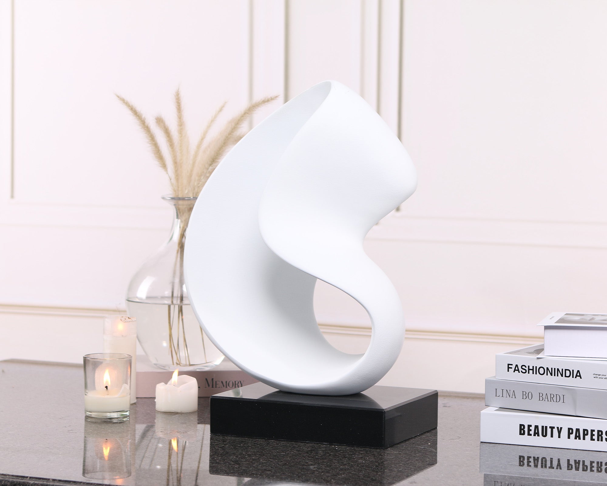 Lorenzo Abstract Sculpture  -  Black and White