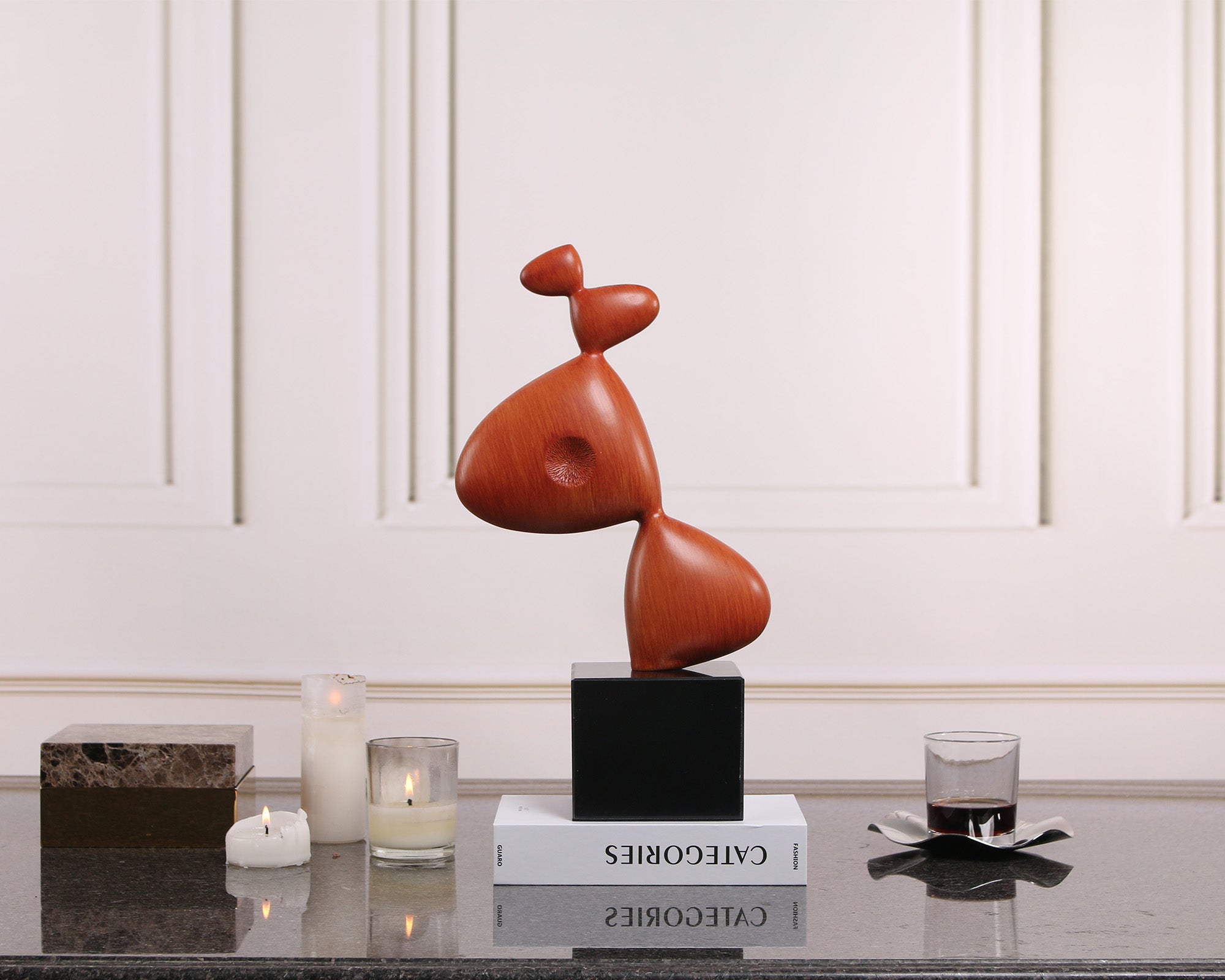 Ellia Sculpture  -  Red and Black