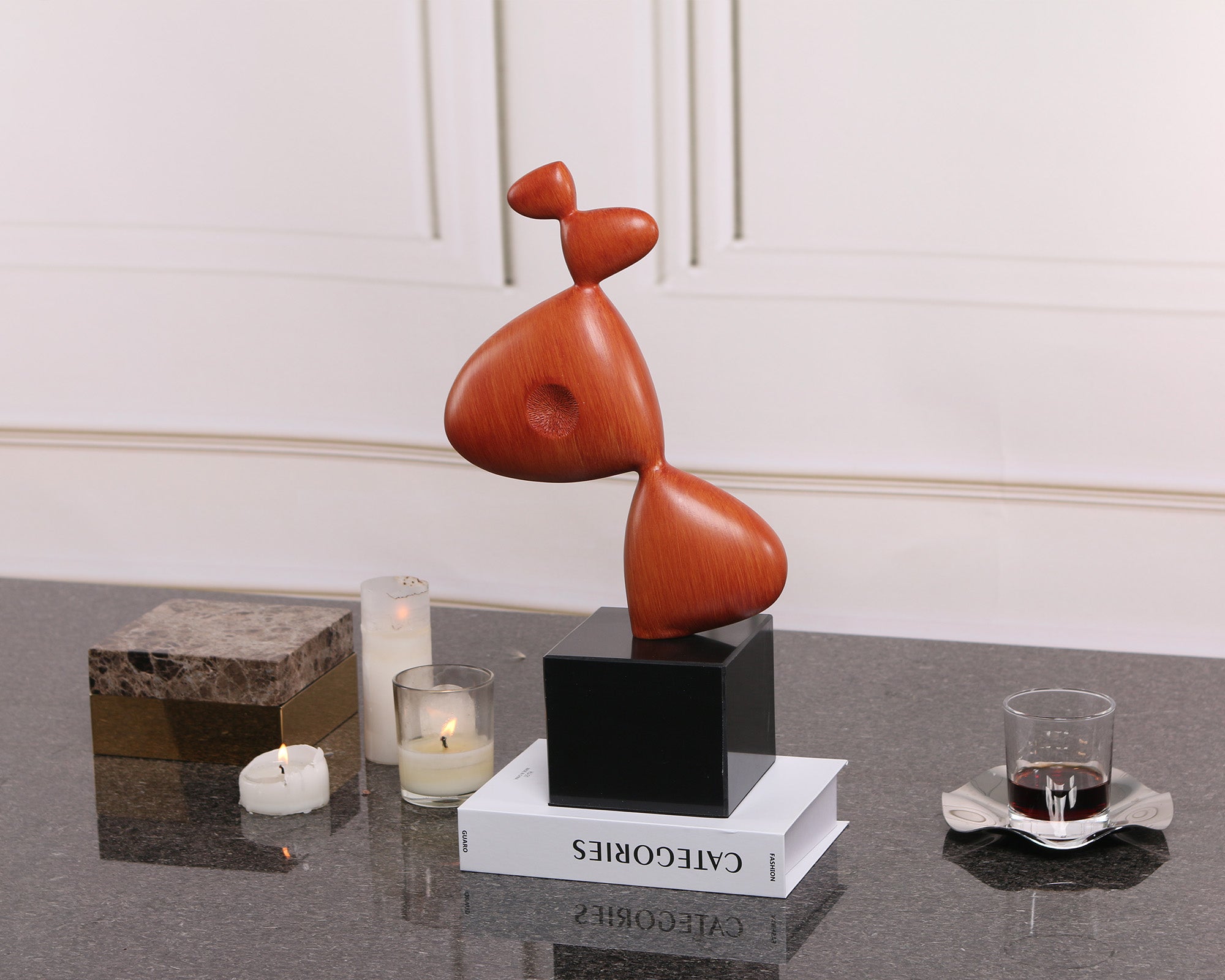 Ellia Sculpture  -  Red and Black