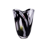 Natasha Glass Vase  -  Black and Grey
