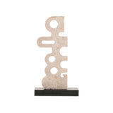 Sculpted Serenity Sculpture  -  Beige & Black