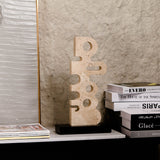 Sculpted Serenity Sculpture  -  Beige & Black