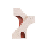 Arched Legacy Sculpture - Beige Marble & Red Marble