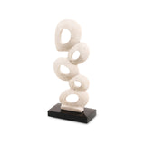 Stone Flow Sculpture  -  Beige & Black