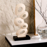 Stone Flow Sculpture  -  Beige & Black