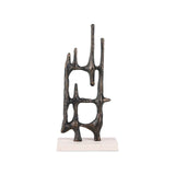Athena Poise Sculpture - Dark Bronze & Beige